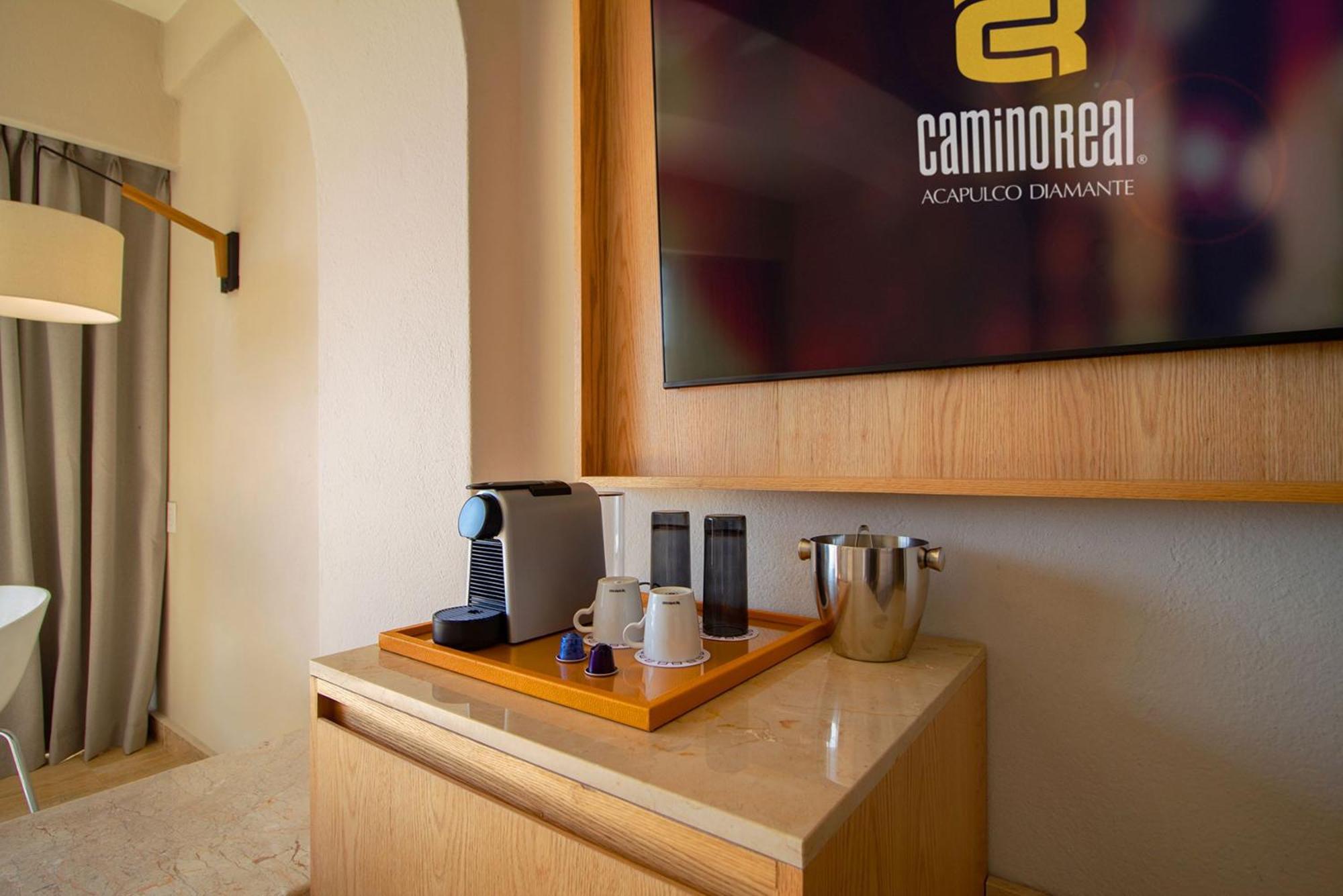 Hotel Camino Real Acapulco Diamante Zewnętrze zdjęcie A Nespresso machine in a hotel room